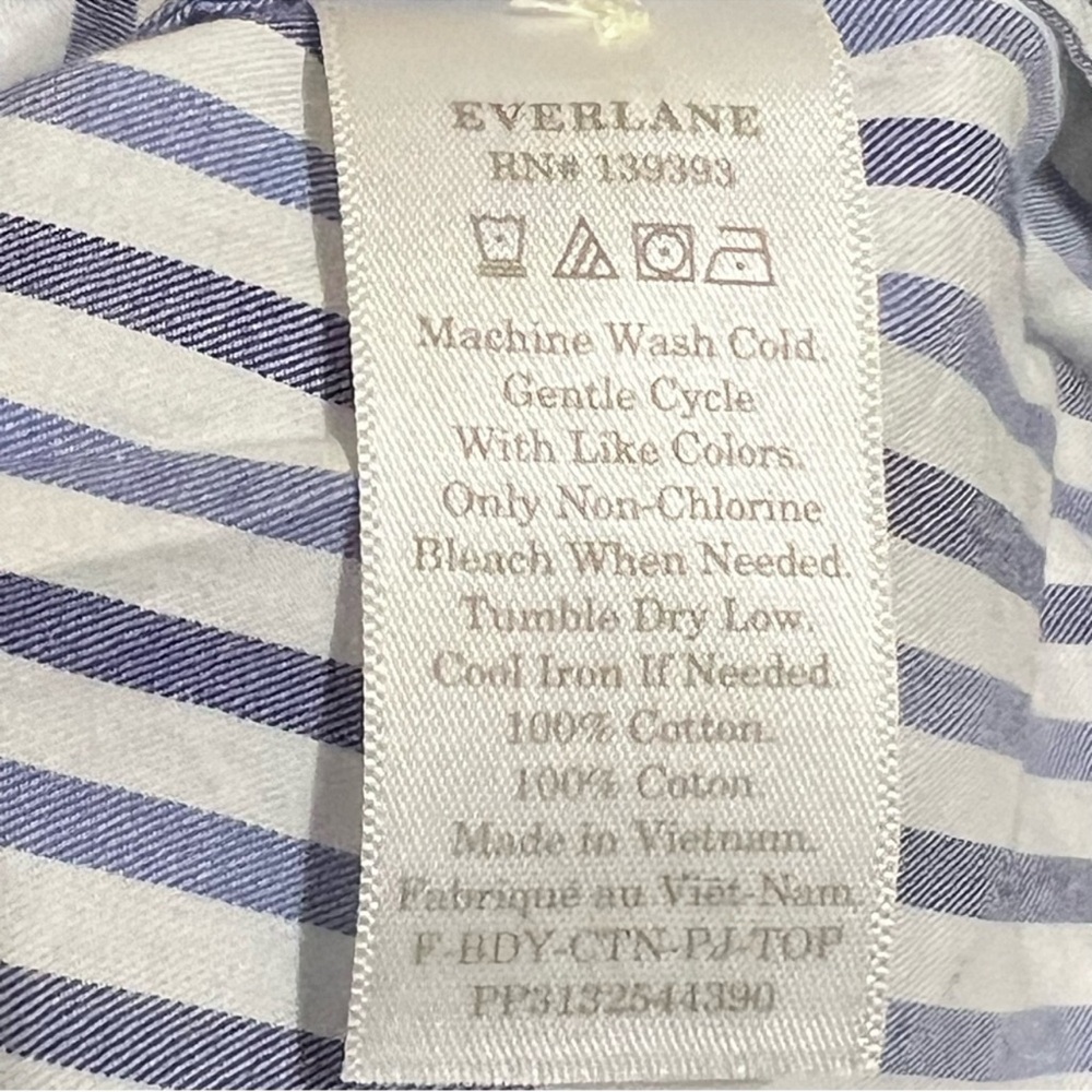 Everlane Boxy Striped Button Front Shirt Size XXS New - Picture 9 of 11